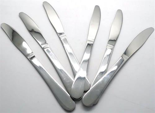 Casey Catering 6 Piece Stainless Steel Dinner Knives Set - Plain