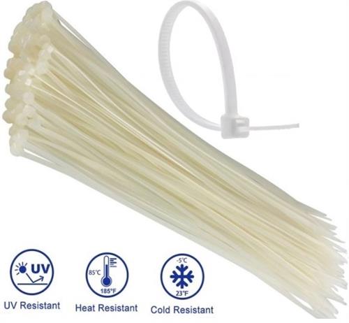 Noble White Nylon Cable Ties 3.6 x 250mm Pack of 100